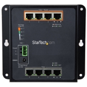 Picture of StarTech.com Industrial 8 Port Gigabit PoE Switch - 4 x PoE+ 30W - Power Over Ethernet - Hardened GbE Layer/L2 Managed Switch - Rugged High Power Gigabit Network Switch IP-30/-40C to +75C - TAA
