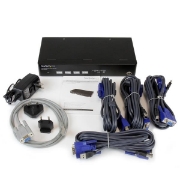 Picture of StarTech.com 4 Port USB VGA KVM Switch with DDM Fast Switching Technology and Cables