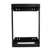 Picture of StarTech.com 15U 19" Wall Mount Network Rack - Adjustable Depth 12-20" 2 Post Open Frame Server Room Rack for AV/Data/ IT Communication/Computer Equipment/Switch w/Cage Nuts & Screws