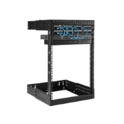 Picture of StarTech.com 15U 19" Wall Mount Network Rack - Adjustable Depth 12-20" 2 Post Open Frame Server Room Rack for AV/Data/ IT Communication/Computer Equipment/Switch w/Cage Nuts & Screws