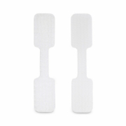 Picture of StarTech.com 3.5in (9cm) Cable Labels, 100 Pack, White, Hook-to-Hook Fastener Cable Tags, Write-On Cord Labels for Cable Management, Cord Identification Tags