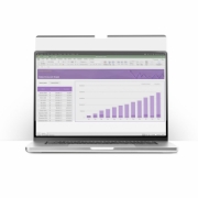 Picture of StarTech.com 17-inch 16:10 Flip-Up Privacy Screen with Touch, Anti-Glare Blue Light Filter, Laptop Monitor Screen Protector, +/- 30 Deg. View Angle