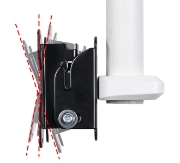 Picture of B-Tech SYSTEM V - Flat Screen Ceiling Mount for VESA 100 Tilt Screens - 2m Ø38mm Pole