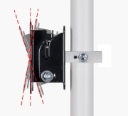 Picture of B-Tech SYSTEM V - CCTV Ceiling Mount for a VESA 100 Tilt Screen and Dome Surveillance Camera - 2m Ø38mm Pole