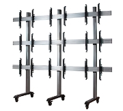 Picture of B-Tech SYSTEM X - 3 x 3 Universal Mobile Videowall Mounting System with Micro-Adjustment for 46-55" screens