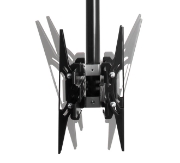 Picture of B-Tech Back-to-Back Universal Flat Screen Ceiling Mount with Tilt (VESA 400) - 1.5m Ø50mm Pole