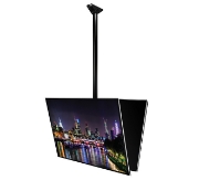 Picture of B-Tech Back-to-Back Universal Flat Screen Ceiling Mount with Tilt (VESA 400) - 1.5m Ø50mm Pole