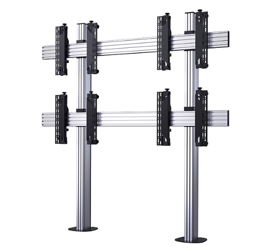 Picture of B-Tech SYSTEM X - 2 x 2 Universal Bolt-Down Videowall Mounting System with Micro-Adjustment for 46-60" screens