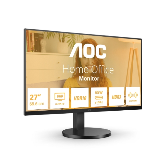 Picture of AOC B3 U27B3CF computer monitor 68.6 cm (27") 3840 x 2160 pixels 4K Ultra HD LCD Black