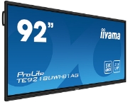 Picture of iiyama TE9218UWI-B1AG Signage Display Interactive flat panel 2.32 m (91.5") LED Wi-Fi 500 cd/m² 5K Ultra HD Black Touchscreen Built-in processor Android 16/7