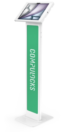 Picture of Compulocks iPad Air M2 13" (2024), Apex Enclosure Brandable Floor Stand - White