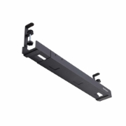 Picture of StarTech.com Under Desk Cable Management Tray, Length Adjustable Cable Organizer, Clamp-On Installation, No Drilling Required, Power Bar Holder, Black