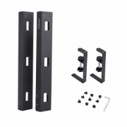 Picture of StarTech.com Under Desk Cable Management Tray, Length Adjustable Cable Organizer, Clamp-On Installation, No Drilling Required, Power Bar Holder, Black