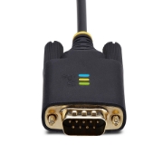 Picture of StarTech.com 6.6ft (2m) USB to Serial Adapter Cable, COM Retention, Interchangeable Screws/Nuts, USB-A to DB9 RS232, FTDI IC, ESD Protection, Windows/macOS/Linux