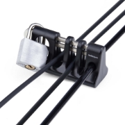 Picture of StarTech.com Peripheral Cable Anchor Lock, Secure Keyboard/Mouse, Cable Lock For Shared Office/Public Computers, Cable Trap Compatible w/Laptop Security Cable/Padlock - TAA