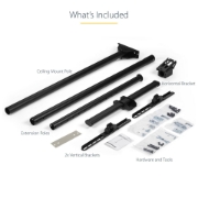 Picture of StarTech.com TV Ceiling Mount - Full-Motion Universal Hanging Single Screen Mount with Adjustable Telescopic Long Pole - Tilt / Swivel - VESA Bracket for 32”-75" Displays