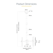 Picture of StarTech.com TV Ceiling Mount - Full-Motion Universal Hanging Single Screen Mount with Adjustable Telescopic Long Pole - Tilt / Swivel - VESA Bracket for 32”-75" Displays