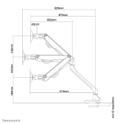 Picture of Neomounts FPMA-D750SILVER Monitor arm 10-32" - gas spring - Topfix