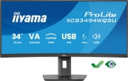 Picture of iiyama ProLite XCB3494WQSU-B1 computer monitor 86.4 cm (34") 3440 x 1440 pixels UltraWide Quad HD LED Black