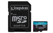 Picture of Kingston Technology 64GB microSDXC Canvas Go Plus Gen4 200MB/s A2 U3 V30 Card + Adapter