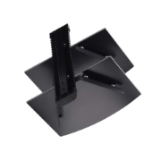 Picture of StarTech.com Dual Floating Wall-Mounted AV Shelves, Adjustable Height Shelf For Under TV, Organize A/V Equipment On Black Tempered Glass Shelves