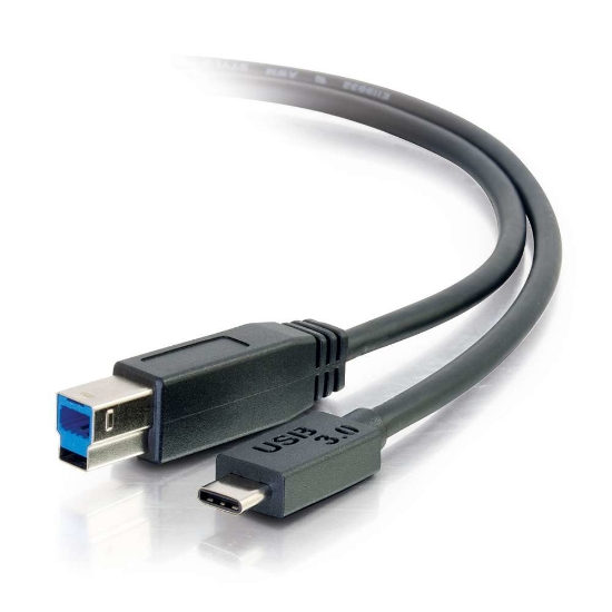 Picture of C2G 10ft, USB 3.0 Type C, USB B USB cable USB 3.2 Gen 1 (3.1 Gen 1) 3.048 m USB C Black