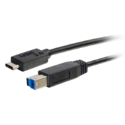 Picture of C2G 10ft, USB 3.0 Type C, USB B USB cable USB 3.2 Gen 1 (3.1 Gen 1) 3.048 m USB C Black