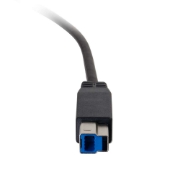 Picture of C2G 10ft, USB 3.0 Type C, USB B USB cable USB 3.2 Gen 1 (3.1 Gen 1) 3.048 m USB C Black