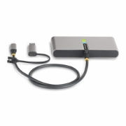 Picture of StarTech.com 2-Port USB-C Hub with Ethernet and RS-232, Attached USB-C to USB-A Dongle, 100W PD Pass-Through, 2x USB-A 5Gbps, Gigabit Ethernet, RS232 Serial (FTDI)