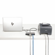 Picture of StarTech.com 2-Port USB-C Hub with Ethernet and RS-232, Attached USB-C to USB-A Dongle, 100W PD Pass-Through, 2x USB-A 5Gbps, Gigabit Ethernet, RS232 Serial (FTDI)