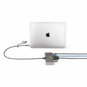 Picture of StarTech.com 2-Port USB-C Hub with Ethernet and RS-232, Attached USB-C to USB-A Dongle, 100W PD Pass-Through, 2x USB-A 5Gbps, Gigabit Ethernet, RS232 Serial (FTDI)