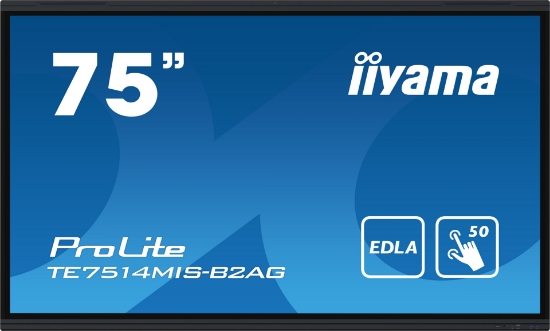 Picture of iiyama PROLITE TE7514MIS-B2AG Digital signage flat panel 190.5 cm (75") LCD Wi-Fi 435 cd/m² 4K Ultra HD Black Touchscreen Built-in processor Android 24/7