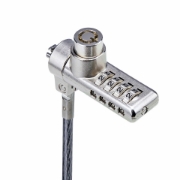 Picture of StarTech.com 10-Pack Dual-Access Laptop Lock, 6.5ft (2m) Keyed Alike and Combination Security Cable Lock for K-Slot Devices, Computer Anti-Theft Steel Cable