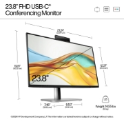 Picture of HP Series 5 Pro 23.8 inch FHD USB-C Conferencing Monitor - 524pm