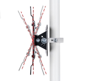 Picture of B-Tech SYSTEM V - CCTV Ceiling Mount for a VESA 200 Tilt Screen and Dome Surveillance Camera - 2m Ø38mm Pole