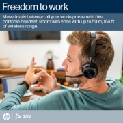 Picture of POLY Voyager 4320 Microsoft Teams Certified Headset +BT700 dongle +Charging Stand