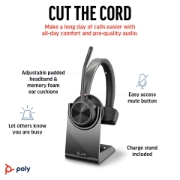 Picture of POLY Voyager 4310 UC Monaural Headset +BT700 USB-A Adapter +Charging Stand