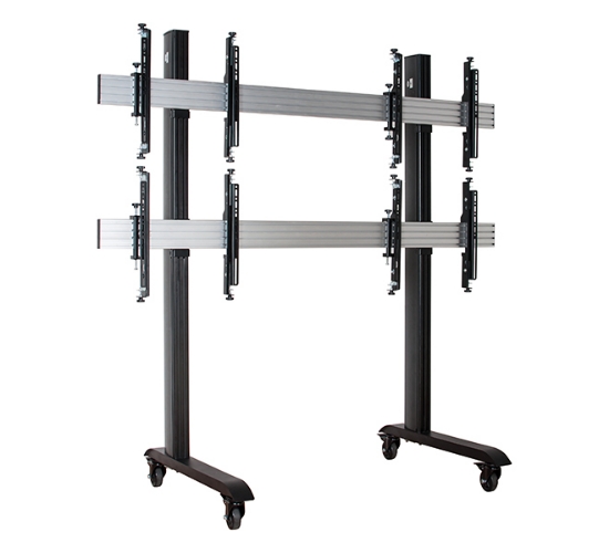 Picture of B-Tech SYSTEM X - 2 x 2 Universal Mobile Videowall Mounting System with Micro-Adjustment for 46-60" screens