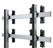 Picture of B-Tech SYSTEM X - 2 x 2 Universal Mobile Videowall Mounting System with Micro-Adjustment for 46-60" screens