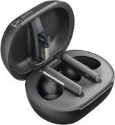 Picture of POLY Voyager Free 60+ UC Carbon Black Earbuds +BT700 USB-A Adapter +Touchscreen Charge Case