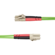 Picture of StarTech.com 10m (32.8ft) LC to LC (UPC) OM5 Multimode Fiber Optic Cable, 50/125µm Duplex LOMMF Zipcord, VCSEL, 40G/100G, LSZH Fiber Jumper Cord