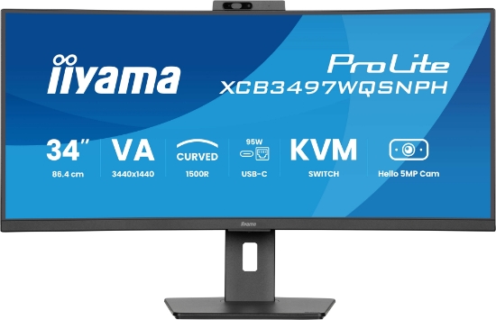 Picture of iiyama ProLite XCB3497WQSNPH-B1 computer monitor 86.4 cm (34") 3440 x 1440 pixels Black