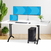 Picture of StarTech.com Computer Tower Cart, Rolling Mobile CPU Caddy on Wheels (Casters), Max Load 46.3lb/21kg, Adjustable PC Case Mount, Desktop Floor Stand, Steel Dolly