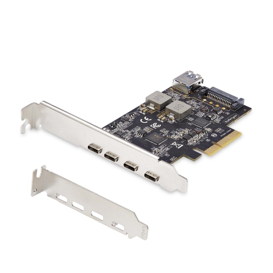 Picture of StarTech.com 5-Port USB PCIe Card, USB 3.2 10Gbps, PCI Express Card with 4x USB-C Ports, 1x USB-A Internal Port, USB PCIe Controller Card, Windows/macOS/Linux