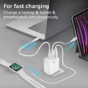 Picture of ACT USB-C/USB-A Charger 65W 3-port with Power Delivery PPS, QuickCharge and GanFast