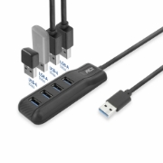 Picture of ACT AC6320 interface hub USB 3.2 Gen 1 (3.1 Gen 1) Type-A 5000 Mbit/s Black