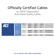 Picture of ACT USB4 20Gbps 240W USB Type-C Cable, USB-IF certified, 2 meters