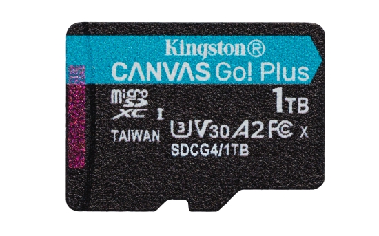 Picture of Kingston Technology 1TB microSDXC Canvas Go Plus Gen4 200R A2 U3 Single Pack w/o ADP