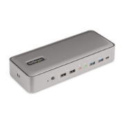 Picture of StarTech.com Dual-Laptop USB-C KVM Docking Station, Dual Monitor 4K 60Hz DisplayPort Dock, 5-Port USB Hub, GbE, 90W/45W Power Delivery to Two Laptops, Windows/Mac, 2-Host KVM Dock - TAA