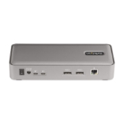 Picture of StarTech.com Dual-Laptop USB-C KVM Docking Station, Dual Monitor 4K 60Hz DisplayPort Dock, 5-Port USB Hub, GbE, 90W/45W Power Delivery to Two Laptops, Windows/Mac, 2-Host KVM Dock - TAA
